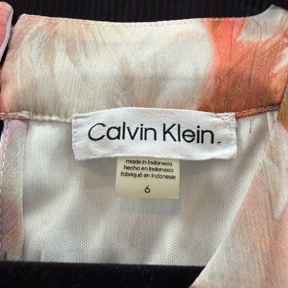 CALVIN KLEIN Floral Fairy Garde Maxi Halter Top Dress Size 6 - Picture 11 of 13